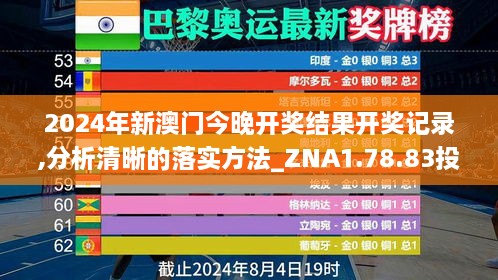 2024年新澳門今晚開獎結(jié)果開獎記錄,分析清晰的落實方法_ZNA1.78.83投資版