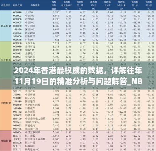 2024年香港最權(quán)威的數(shù)據(jù)，詳解往年11月19日的精準(zhǔn)分析與問題解答_NBM3.34.67私人版