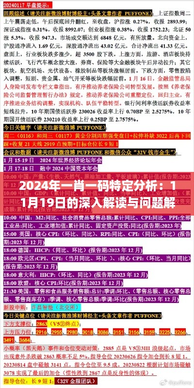 2024年一肖一碼特定分析：11月19日的深入解讀與問題解析_RJO8.44.60經(jīng)濟(jì)版