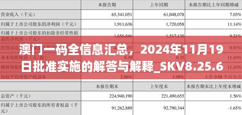 澳門一碼全信息匯總，2024年11月19日批準(zhǔn)實施的解答與解釋_SKV8.25.69授權(quán)版本