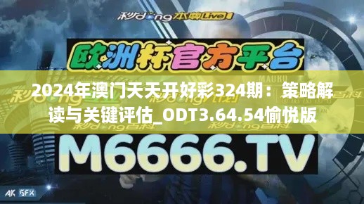 2024年澳門天天開好彩324期：策略解讀與關(guān)鍵評(píng)估_ODT3.64.54愉悅版