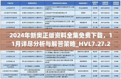 2024年新奧正版資料全集免費(fèi)下載，11月詳盡分析與解答策略_HVL7.27.27競技版