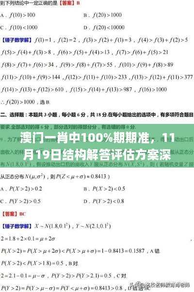 澳門(mén)一肖中100%期期準(zhǔn)，11月19日結(jié)構(gòu)解答評(píng)估方案深度解析_ZVW9.30.69銳意版