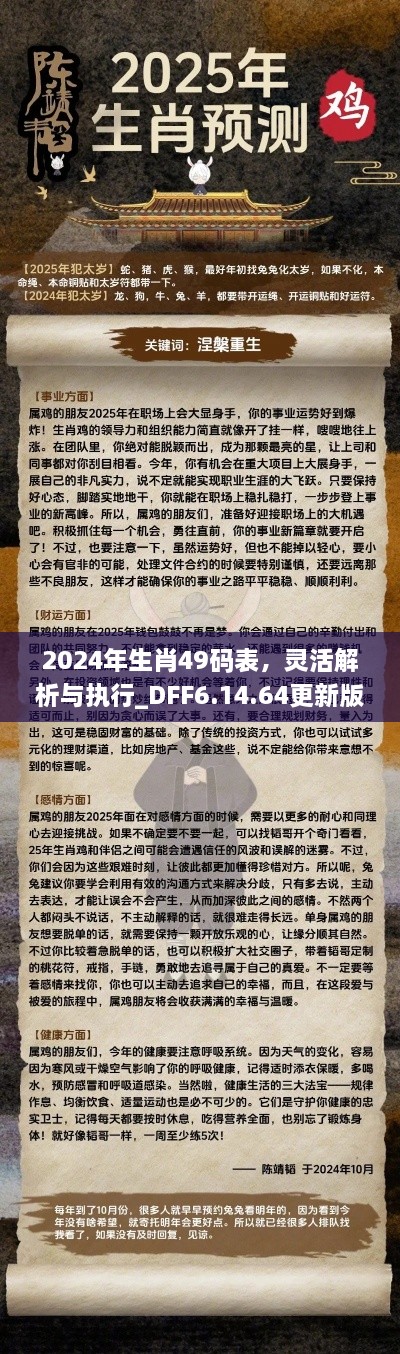 2024年生肖49碼表，靈活解析與執(zhí)行_DFF6.14.64更新版