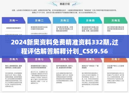 2024新奧資料免費(fèi)精準(zhǔn)資料332期,過程評估解答解釋計劃_CSS9.56