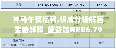 神馬午夜福利,權威分析解答策略解釋_便簽版NRB6.79