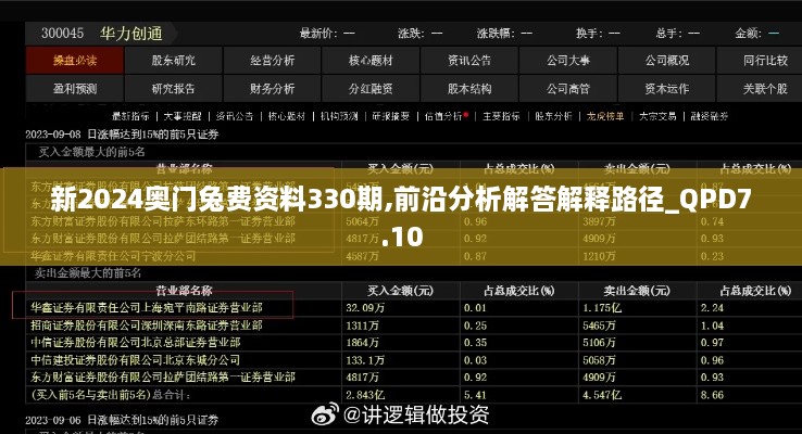 新2024奧門(mén)兔費(fèi)資料330期,前沿分析解答解釋路徑_QPD7.10