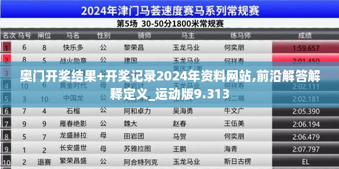 奧門開獎結(jié)果+開獎記錄2024年資料網(wǎng)站,前沿解答解釋定義_運(yùn)動版9.313