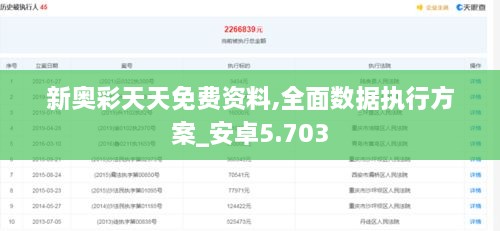 新奧彩天天免費資料,全面數(shù)據(jù)執(zhí)行方案_安卓5.703