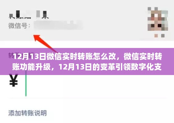 微信實時轉(zhuǎn)賬功能升級，引領(lǐng)數(shù)字化支付新時代的變革（附詳細操作步驟）