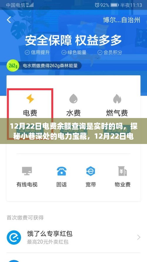 探秘小巷深處的電力寶藏，揭秘12月22日電費(fèi)余額查詢實(shí)時(shí)性揭秘