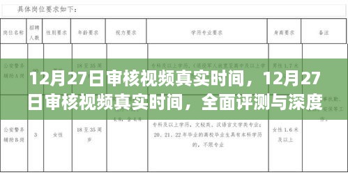 12月27日審核視頻全面評測與深度介紹，真實(shí)時間解析