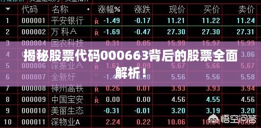 揭秘股票代碼000663背后的股票全面解析！