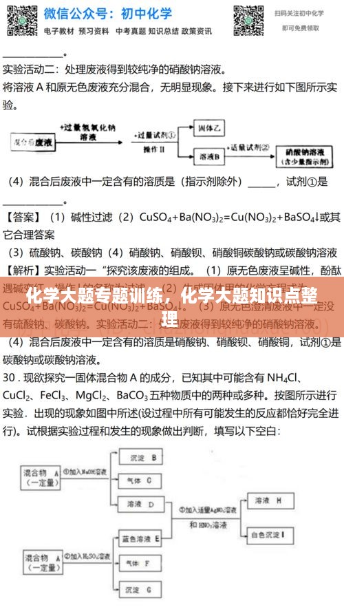 化學(xué)大題專題訓(xùn)練，化學(xué)大題知識點整理 