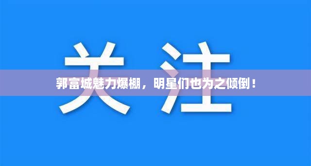郭富城魅力爆棚，明星們也為之傾倒！