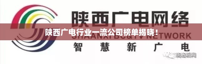 陜西廣電行業(yè)一流公司榜單揭曉！