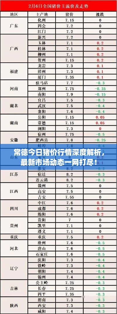 常德今日豬價行情深度解析，最新市場動態(tài)一網(wǎng)打盡！