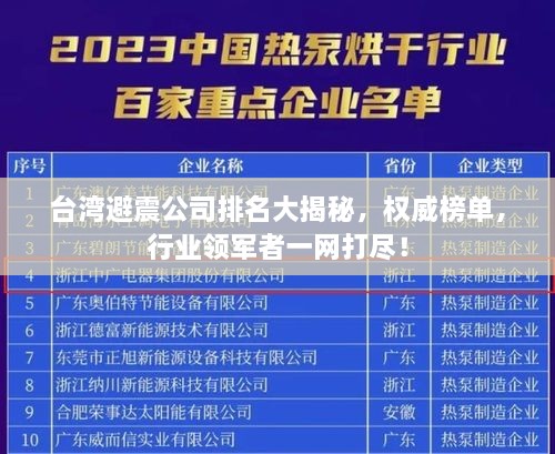 臺灣避震公司排名大揭秘，權(quán)威榜單，行業(yè)領(lǐng)軍者一網(wǎng)打盡！