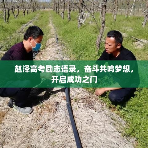 趙澤高考勵(lì)志語錄，奮斗共鳴夢想，開啟成功之門